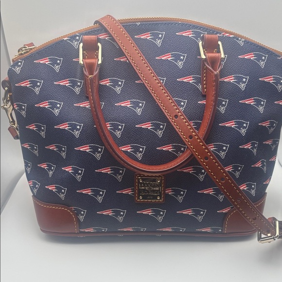 Dooney & Bourke Handbags - Dooney & Bourke NFL New England Patriots Charli Satchel, excellent condition